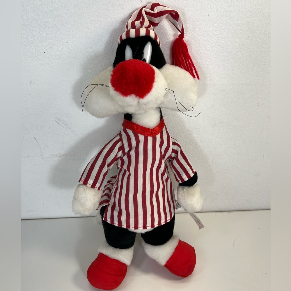 Vintage SYLVESTER The Cat i Pajamas Looney Tunes 18" Plush Stuffed Animal 1997